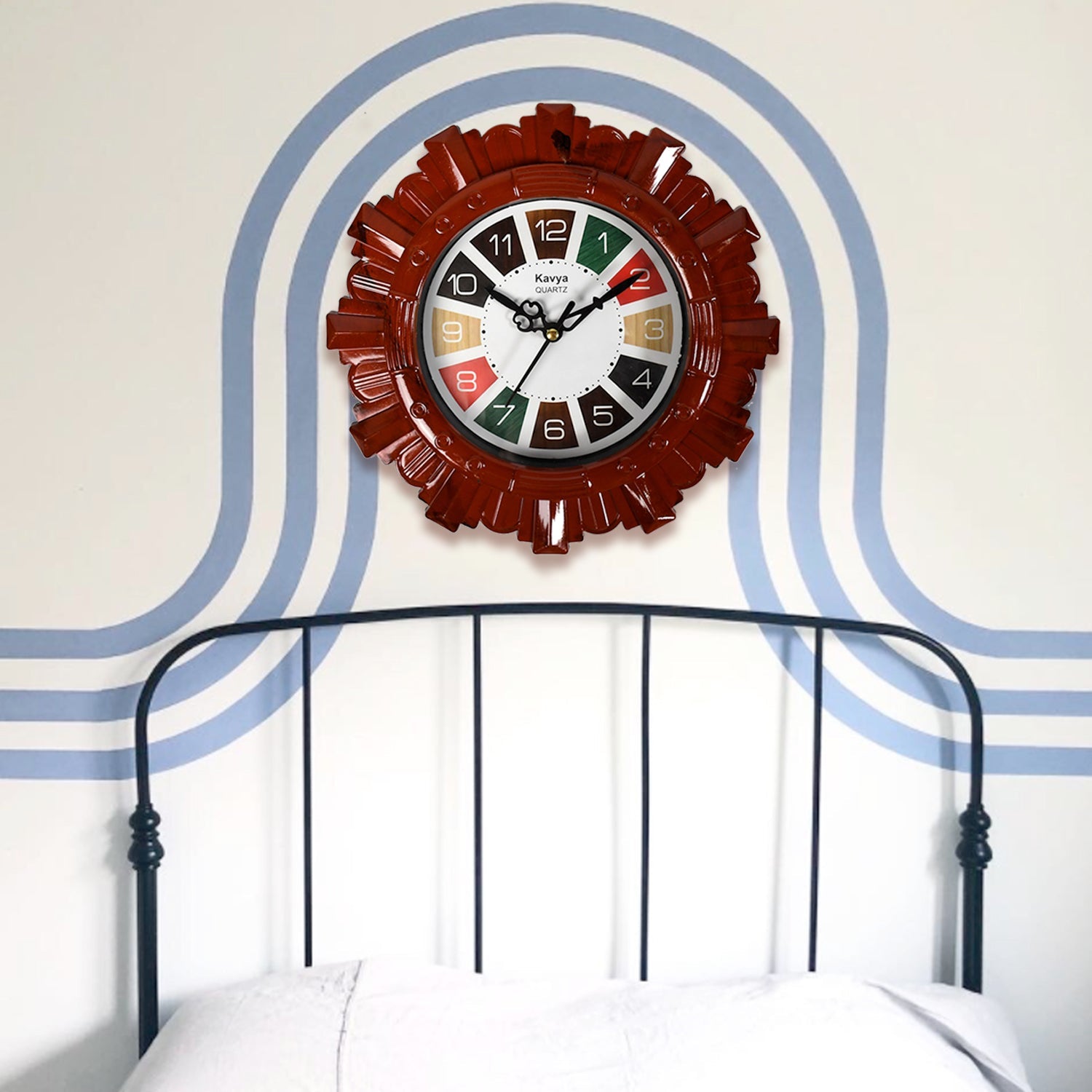 4918 Wooden Look Designer Wall Clock Plastic Decorative Latest Wall Clock Battery Operated Round Easy to Read for Room/Home/Kitchen/Bedroom/Office/School DeoDap 4918 Wooden Look Designer Wall Clock Plastic Decorative Latest Wall Clock Battery Operated Round Easy to Read for Room/Home/Kitchen/Bedroom/Office/School DeoDap